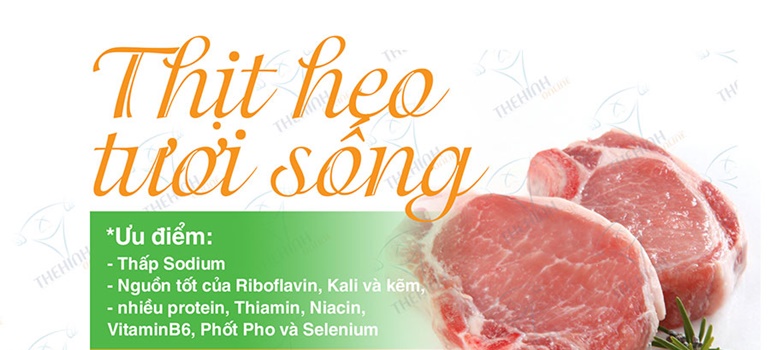 Giá trị dinh dưỡng thịt heo (thịt lợn) nạc (thịt thăn) tươi sống - Suppdy