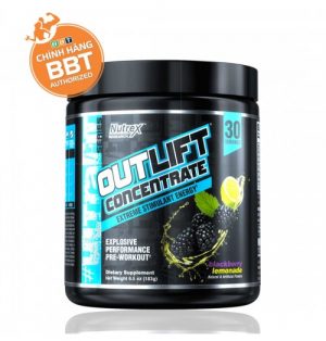 Outlift Concentrate (vị Blackberry Lemonade) pre-workout uống trước tập tăng năng lượng